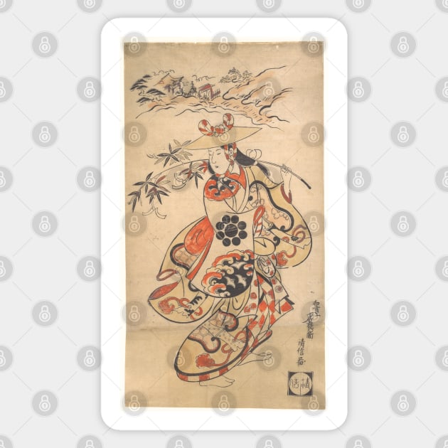 Vintage Woman during the Tanabata Festival Sticker by HolidayBug